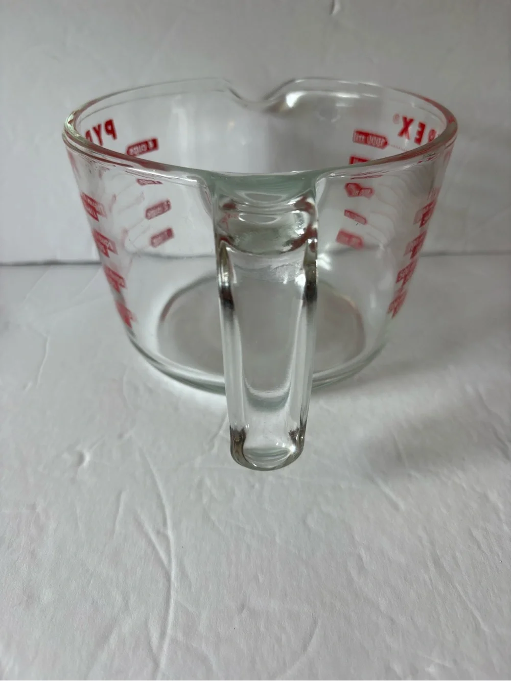 PYREX 4 Cup 1 Quart Glass Measuring Cup Red Lettering